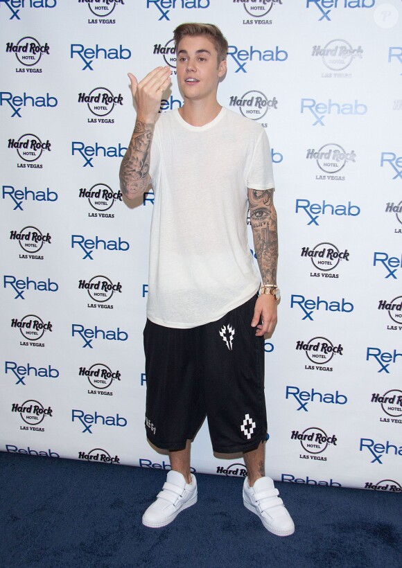 Justin Bieber à la soirée "Mayweather Vs. Pacquiao" à Las Vegas, le 2 mai 2015