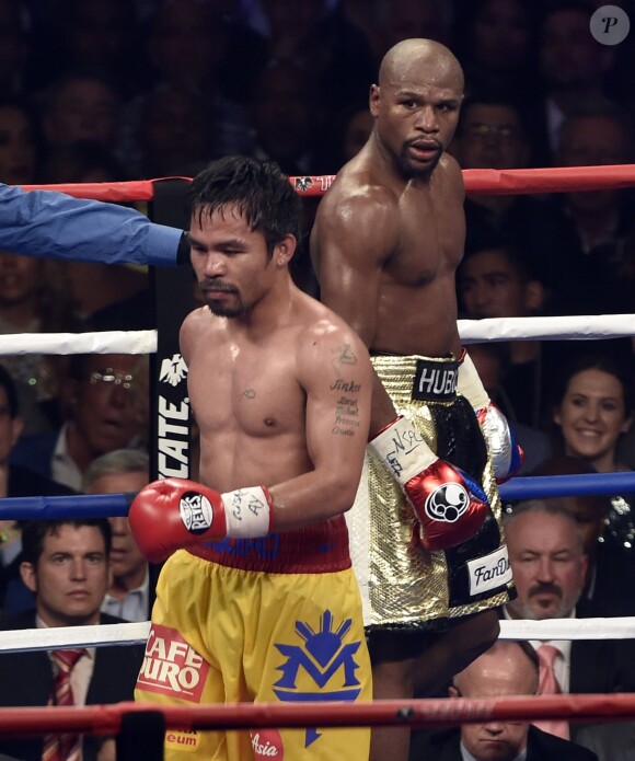 Combat entre Floyd Mayweather et Manny Pacquiao à Las Vegas, le 2 mai 2015. 