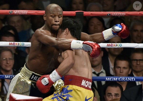 Combat entre Floyd Mayweather et Manny Pacquiao à Las Vegas, le 2 mai 2015.