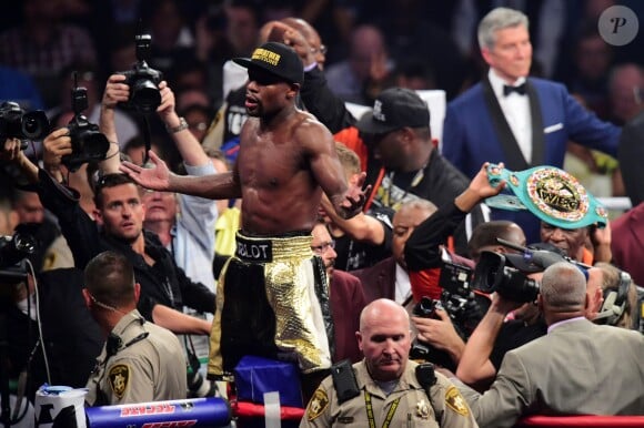 Combat entre Floyd Mayweather et Manny Pacquiao à Las Vegas, le 2 mai 2015.