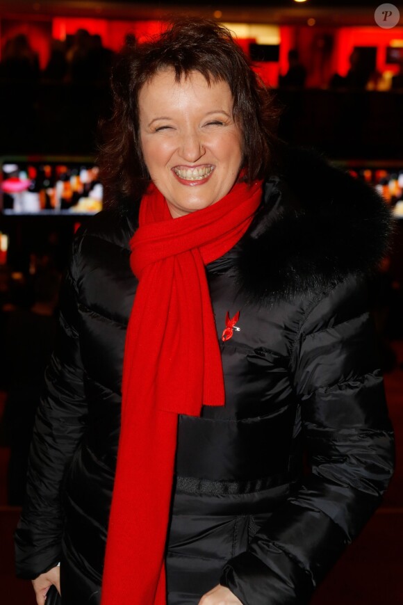 Exclusif - Anne Roumanoff - Spectacle de Véronic Dicaire à l'Olympia à Paris. Le 18 février 2015