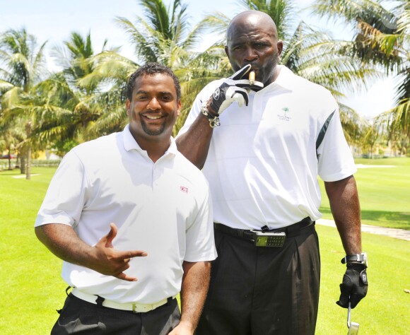 Alfonso Ribeiro et Lawrence Taylor lors du célèbre Irie weekend celebrity Golf Tournament à Miami Beach, le 28 juin 2009