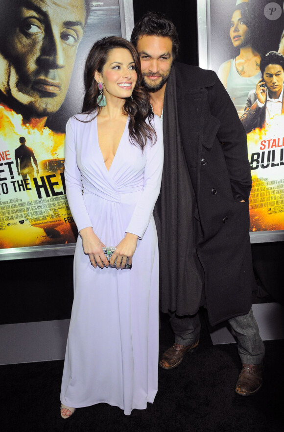 Sarah Shahi, Jason Momoa - Premiere du film "Bullet To The Head" ("Du Plomb dans la Tete") a New York, le 29 janvier 2013.