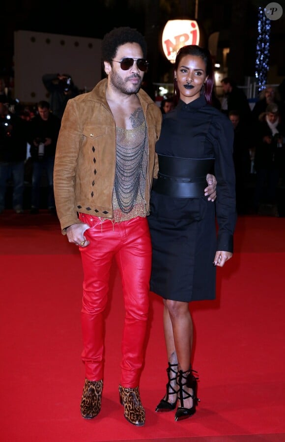 Lenny Kravitz et Shy'm - 16ème édition des NRJ Music Awards à Cannes. Le 13 décembre 2014