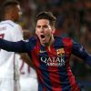 Lionel Messi marque face au Bayern Munich en demi-finale de la Ligue des champions à Barcelone le 6 mai 2015.