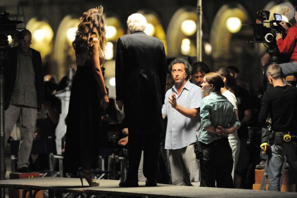 Madalina Ghenea, Michael Caine, Paolo Sorrentino - Tournage du film "Youth" à Venise en Italie le 3 juillet 2014.