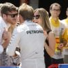 Nico Rosberg et sa femme Vivian Sibold, dans le paddock du Grand Prix de Catalogne à Barcelone à l'occasion du Grand Prix d'Espagne le 9 mai 2015