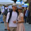 Nico Rosberg et la belle Vivian Sibold dans les rues de Portofino, le 15 mai 2014