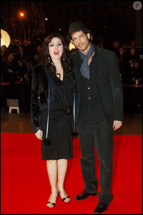 Tina Arena et son mari Vincent Mancini - NRJ Music Awards, à Cannes le 21 janvier 2006  