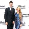 Gerard Pique et sa compagne la chanteuse Shakira - Photocall à l'occasion de la cérémonie des Billboard Music Awards 2014 à Las Vegas le 18 mai 2014 