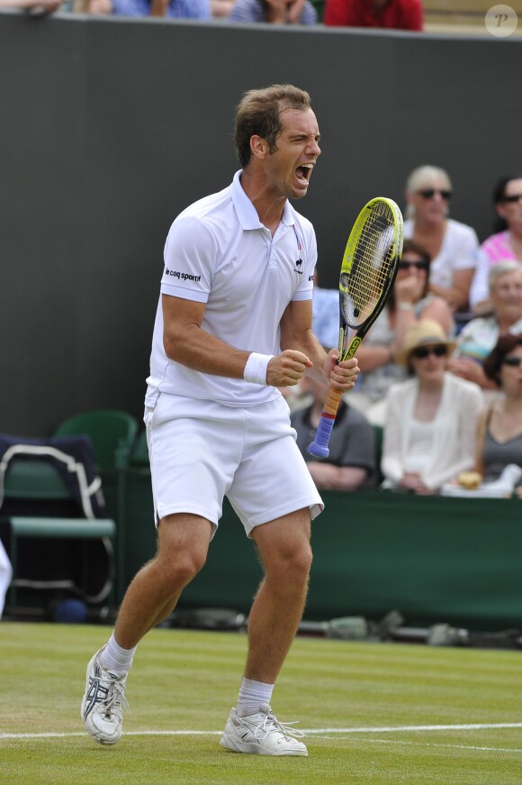Richard Gasquet lors du 4e jour de Wimbledon au All England Lawn Tennis and Croquet Club de Wimbledon, le 26 juin 2014
