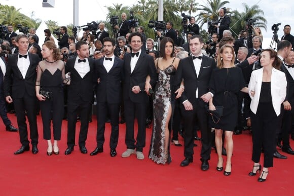 Swann Arlaud, Sarah Le Picard, Guillaume Gouix, Tahar Rahim, Elie Wajeman, Adèle Exarchopoulos, Emilie de Preissac - Montée des marches du film "Irrational Man" (L'homme irrationnel) lors du 68e Festival International du Film de Cannes, à Cannes le 15 mai 2015.