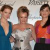 Exclusif - Léa Seydoux , Caroline Scheufele et Marion Cotillard - Soirée de la remise du trophée Chopard sur la terrasse de l'hôtel Martinez à Cannes, le 15 mai 2015.