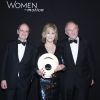 Pierre Lescure, la lauréate Jane Fonda et François-Henri Pinault - Remise du Prix Kering "Women in Motion" au Suquet lors du 68e Festival international du film de Cannes le 17 mai 2015