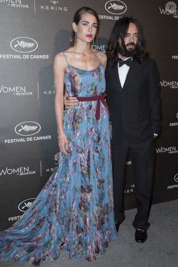 Charlotte Casiraghi et Alessandro Michele - Remise du Prix Kering "Women in Motion" au Suquet lors du 68e Festival international du film de Cannes le 17 mai 2015