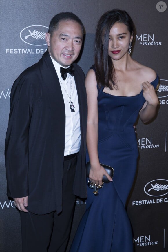 Dennis Chan et Chen Man - Remise du Prix Kering "Women in Motion" au Suquet lors du 68e Festival international du film de Cannes le 17 mai 2015
