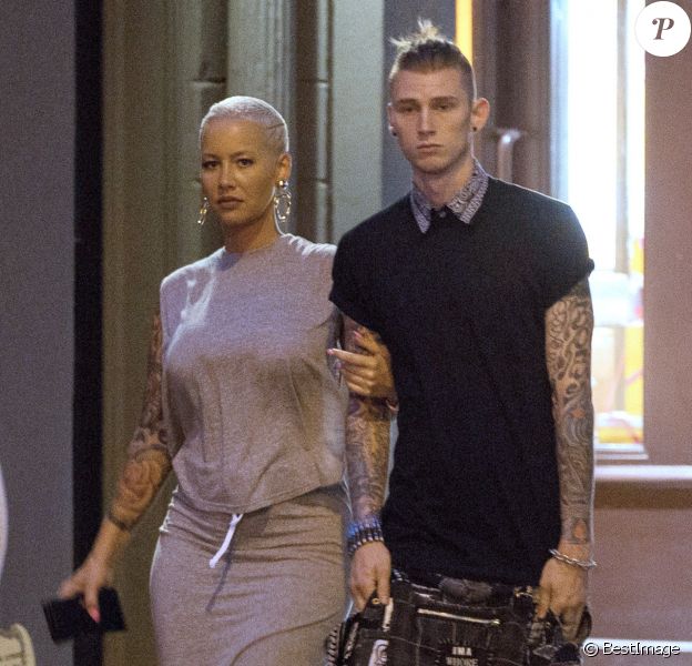 Exclusif - Machine Gun Kelly et Amber Rose à New York, le 10 mai 2015.