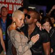 Musician Kanye West and Amber Rose arriving at the 2009 MTV Video Music Awards, held at the Radio City Music Hall in New York City, NY, USA on September 13, 2009. Photo by Lionel Hahn/ABACAPRESS.COM (Pictured: Kanye West, Amber Rose)15/09/2009 - 
