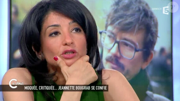 Jeannette Bougrab dans C à vous sur France 5 fait ses excuses à Luz. Le 18 mai 2015.
