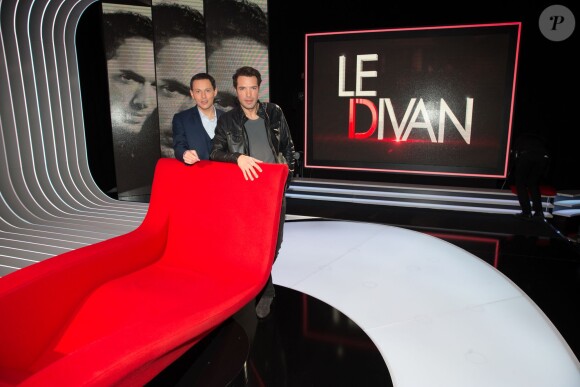 Exclusif - Enregistrement de l'émission Le Divan présentée par Marc-Olivier Fogiel avec Nicolas Bedos en invité à Paris le 20 février 2015.