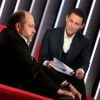 Exclusif - Enregistrement de l'émission Le Divan présentée par l'animateur Marc-Olivier Fogiel, avec Eric Dupond-Moretti en invité, le 31 janvier 2015. L'émission sera diffusée le 3 mars 2015 à partir de 23h05 sur France 3.