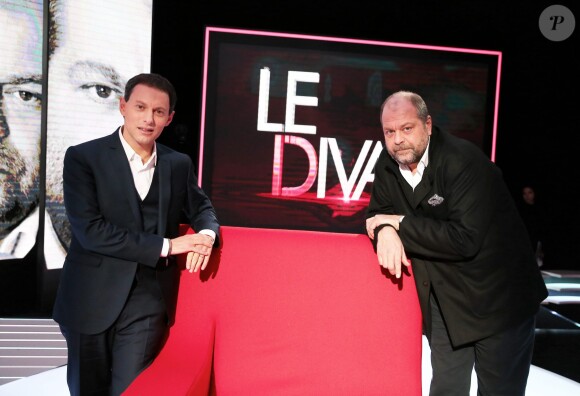 Exclusif - Enregistrement de l'émission Le Divan animée par Marc-Olivier Fogiel, avec Eric Dupond-Moretti en invité, le 31 janvier 2015. L'émission sera diffusée le 3 mars 2015 à partir de 23h05 sur France 3.