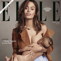 Nicole Trunfio allaite son fils en couverture d'un magazine