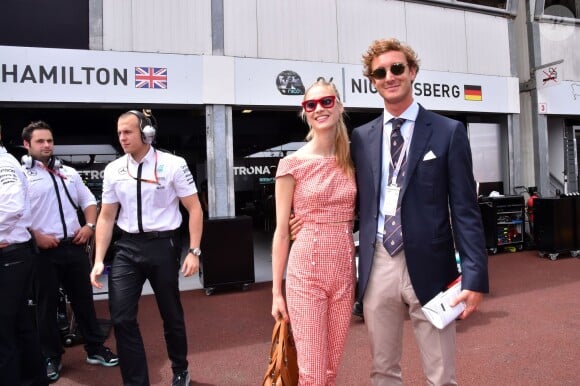 Pierre Casiraghi et sa fiancée Beatrice Borromeo au Grand Prix de Monaco le 23 mai 2015