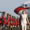 La reine Letizia d'Espagne arrive à l'aéroport international Monsignor Oscar Arnulfo Romero du Salvador le 26 mai 2015