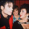 Michael Jackson, Liza Minnelli et Elizabeth Taylor au United Negro College, New York, le 16 mars 1988 