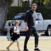 Ben Affleck, sa femme Jennifer Garner et leurs filles Seraphina et Violet vont déguster une glace à Santa Monica, malgré les rumeurs de séparation du couple, le 28 mai 2015. 