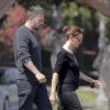 Exclusif - Ben Affleck et sa femme Jennifer Garner vont déjeuner au restaurant à Brentwood, malgré les rumeurs de séparation du couple, le 28 mai 2015