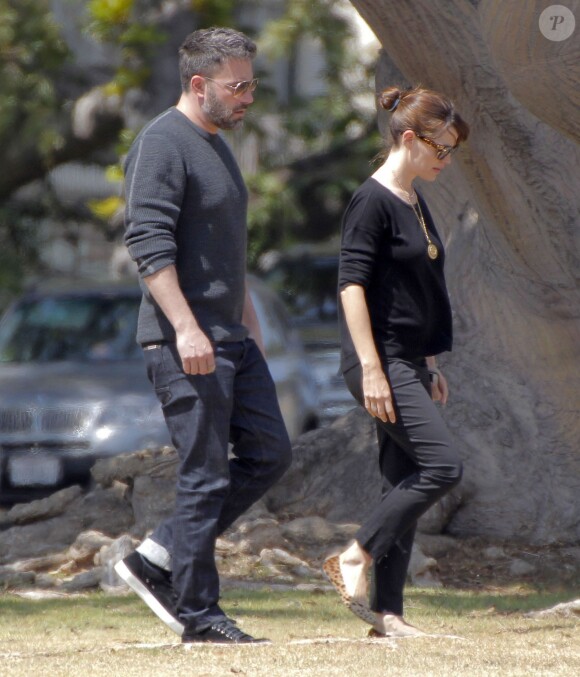 Exclusif - Ben Affleck et sa femme Jennifer Garner vont déjeuner au restaurant à Brentwood, malgré les rumeurs de séparation, le 28 mai 2015