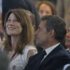 Christian Estrosi, Carla Bruni-Sarkozy, Nicolas Sarkozy - Congrès fondateur des Républicains au Paris Events Center de la Porte de la Villette, à Paris le 30 mai 2015.