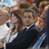 Alain Juppé, Carla Bruni-Sarkozy, Nicolas Sarkozy - Congrès fondateur des Républicains au Paris Events Center de la Porte de la Villette, à Paris le 30 mai 2015. 