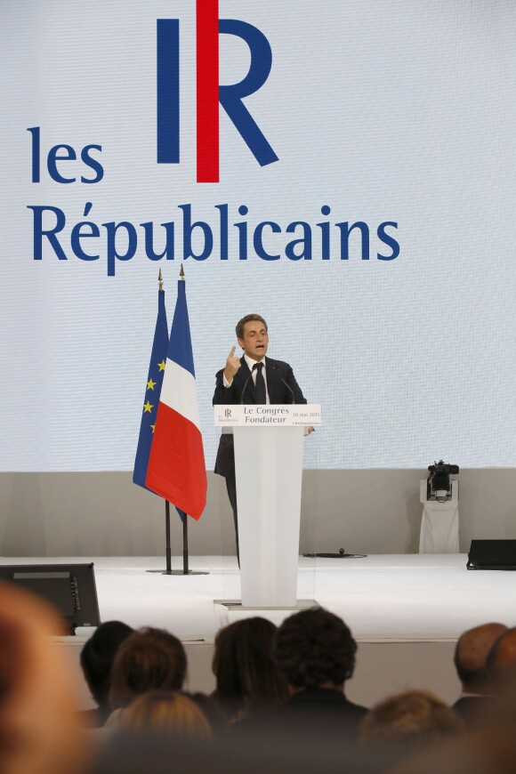 Nicolas Sarkozy, Nathalie Kosciusko-Morizet - Congrès fondateur des Républicains au Paris Events Center de la Porte de la Villette, à Paris le 30 mai 2015. 
