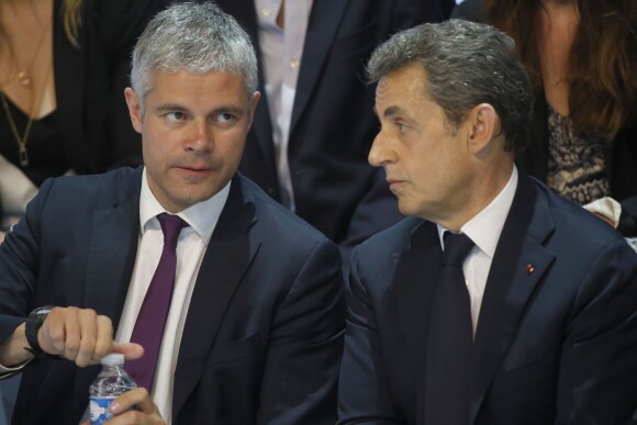Laurent Wauquiez, Nicolas Sarkozy - Congrès fondateur des Républicains au Paris Events Center de la Porte de la Villette, à Paris le 30 mai 2015. 