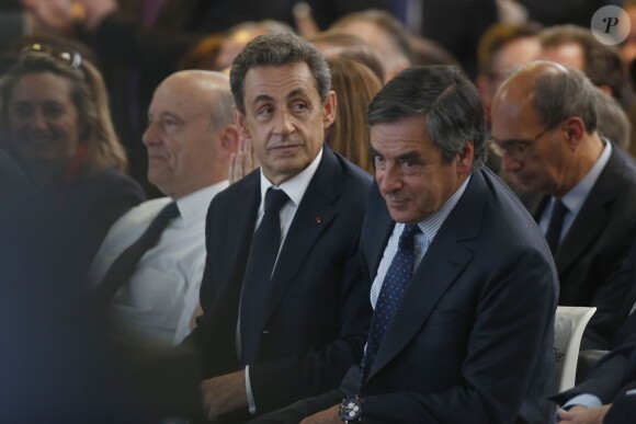 Alain Juppé, Nicolas Sarkozy, François Fillon - Congrès fondateur des Républicains au Paris Events Center de la Porte de la Villette, à Paris le 30 mai 2015. 