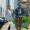 Chad Michael Murray et Sarah Roemer (enceinte) font une balade avec leurs chiens dans le quartier de Studio City, à Los Angeles le 3 mars 2015. Le couple attendrait un petit garçon.
