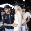 Lewis Hamilton, Gigi Hadid et Bella Hadid - People au grand Prix de Formule 1 de Monaco le 24 mai 2015 