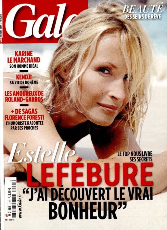 Estelle Lefébure en couverture du magazine Gala, en kiosques le 3 juin 2015.