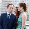 Gad Elmaleh et Charlotte Casiraghi à la soirée pour l'inauguration du nouveau Yacht Club de Monaco, sur le Port Hercule, le 20 juin 2014.