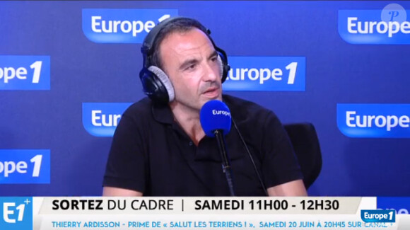 Nikos Aliagas présente Sortez du cadre sur Europe 1. Emission diffusée le samedi 6 juin 2015 à partir de 11h.