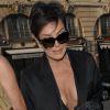 Kris Jenner est allée dîner au restaurant Costes à Paris, avec le styliste de la maison Balmain, Olivier Rousteing. Le 11 juin 2015  