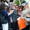 Tom Cruise fait des photos à son arrivée au Daily Show with Jon Stewart à New York le 5 juin 2014.