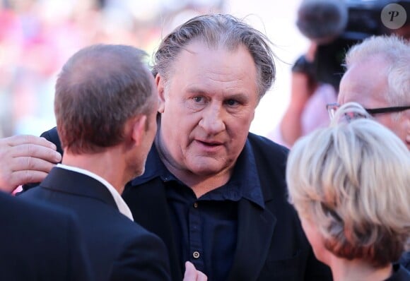 Guillaume Nicloux, Gérard Depardieu et Thierry Frémaux - Montée des marches du film "Valley of Love" lors du 68e Festival International du Film de Cannes, le 22 mai 2015.