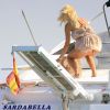Victoria Silvstedt et son compagnon Maurice Dabbah sont en vacances à Ibiza, le 13 juin 2015.