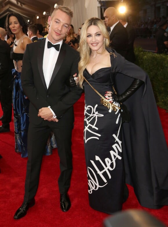 Madonna et Diplo (Thomas Wesley Pentz) - Soirée Costume Institute Gala 2015 (Met Ball) au Metropolitan Museum célébrant l'ouverture de Chine: à travers le miroir à New York, le 4 mai 2015.