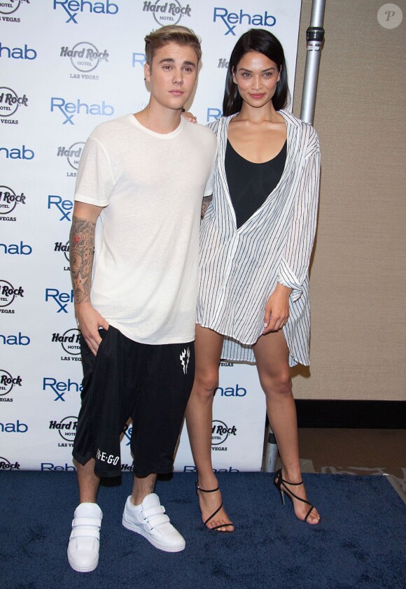 Justin Bieber et Shanina Shaik à la soirée "Mayweather Vs. Pacquiao" à Las vegas, le 2 mai 2015