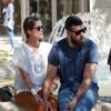 Luka Karabatic et sa compagne Jennifer Priez au tribunal correctionnel de Montpellier le 15 juin 2015